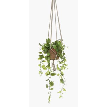 Konstgjord växt Philodendron scandens hängväxt RUESCA, terrakottakruka, 90cm