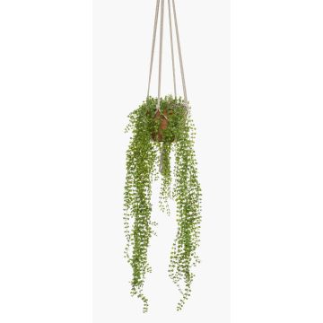 Konstgjord hängväxt klätterfikon AMADOR, terrakottakruka, grön, 100cm