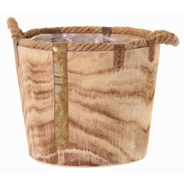 Träkruka DABIH med handtag av rep, brun, 24cm, Ø29cm Träkruka DABIH med handtag av rep, brun, 24cm, Ø29cm