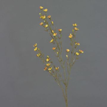 Konstgjord vaxblomma NIANG, gul-orange, 80cm, Ø1,5-2,5cm