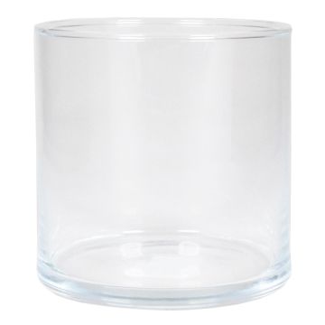 Ljusstake i glas, cylindrisk, SANYA OCEAN, klar, 10cm, Ø10,1cm