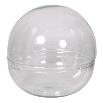 Kulformad terrarium BRYSON i glas, återvunnet, klart, 28cm, Ø28cm