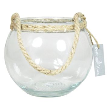 Ljusstake DAVY, sfärisk glasvas med handtag, klar, 12cm, Ø15cm Ljusstake DAVY, sfärisk glasvas med handtag, klar, 12cm, Ø15cm