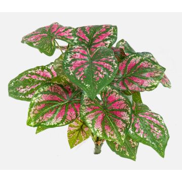 Konstgjord Caladium BECRUX på stödpinne, grön-cerise, 35cm Konstgjord Caladium BECRUX på stödpinne, grön-cerise, 35cm