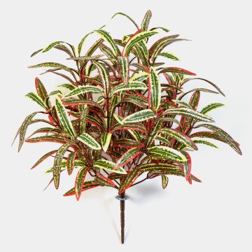Konstgjord spatelpalme ANKAA på stativ, grön-röd, 40cm