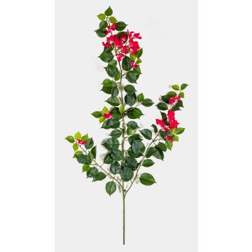 Dekorativ gren med tre blommor AVIOR, cerise, 80cm
