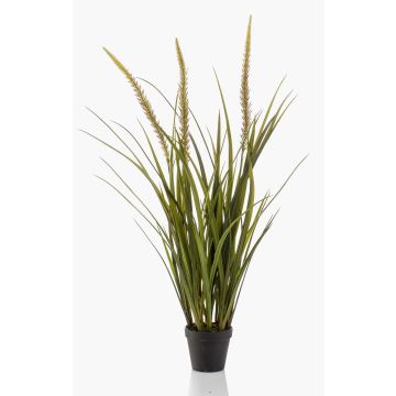 Konstgjort dekorgräs, rävsvansgräs ANOUR med ax, grönbrunt, 90cm