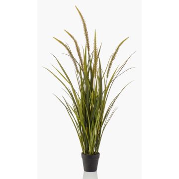 Konstgjort dekorgräs, rävsvansgräs ANOUR med ax, grön-brunt, 115cm