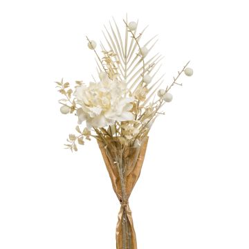 Konstgjord pionbukett AYMA med ballong-spindelblomma, krämfärgad, 60cm Konstgjord pionbukett AYMA med ballong-spindelblomma, krämfärgad, 60cm