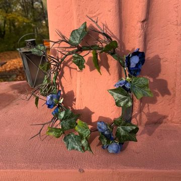 Midnight Bloom krans för vigselringarna – kundönskemål från Julie Fleur