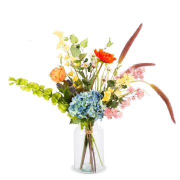 Konstgjord sommarblomsterbukett JOLENA, brokig, 65cm, Ø40cm