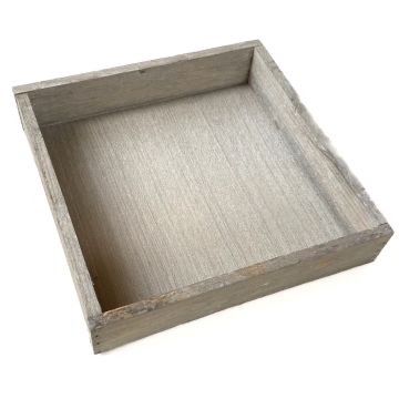 Fyrkantig dekorativ träbricka MARTAL, natur, lätt kalkad, 20x20x4cm Fyrkantig dekorativ träbricka MARTAL, natur, lätt kalkad, 20x20x4cm