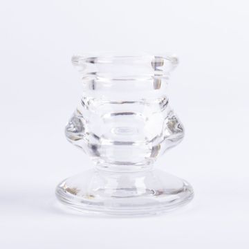 Glasljusstake YURENA för spetsljus, transparent, 6cm, Ø5cm Glasljusstake YURENA för spetsljus, transparent, 6cm, Ø5cm