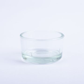 Te-ljushållare TAMIO i glas, klar, 2,5cm, Ø4,2cm