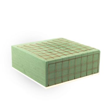 ®mosy Ökodur gravdekoration, stickskum VESDO med trådnät, greppkant, underlag av naturträ, grön, 23x22x8,5cm ®mosy Ökodur gravdekoration, stickskum VESDO med trådnät, greppkant, underlag av naturträ, grön, 23x22x8,5cm