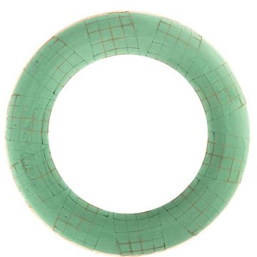 ®mosy Ökodur blomsterkaka ring CRAILO med trådnät, underlag av naturträ, grön, 6cm, Ø55cm