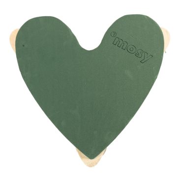 ®mosy Ökodur stiftmassa bilhjärta MURIANDA, bröllopsdekoration, med sugkopp, underlag av naturträ, grönt, 36x37x5cm ®mosy Ökodur stiftmassa bilhjärta MURIANDA, bröllopsdekoration, med sugkopp, underlag av naturträ, grönt, 36x37x5cm