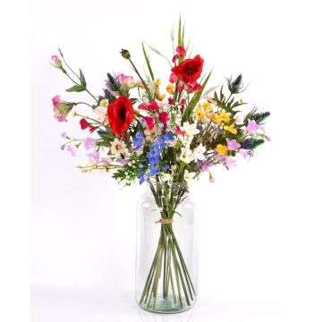 Konstgjord ängsblommabukett PUANANI, färgglad, 75cm, Ø40cm