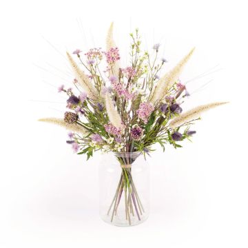 Konstgjord ängsblomsterbukett LAVEA, blå-lila-rosa, 65cm, Ø40cm