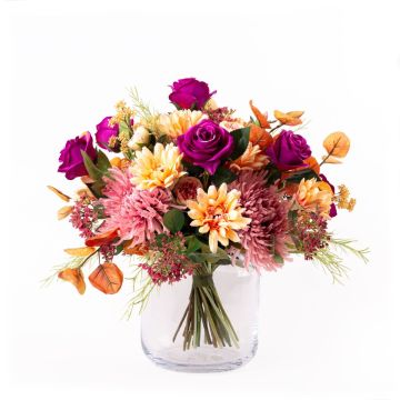 Udos val: sensommarbukett CIRILLA, rosa-violett-orange, 45cm, Ø60cm Udos val: sensommarbukett CIRILLA, rosa-violett-orange, 45cm, Ø60cm