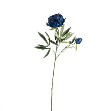 Konstgjord blomkvist med pion GALENE, Eco Collection, kungsblå, 65cm, Ø10cm Konstgjord blomkvist med pion GALENE, Eco Collection, kungsblå, 65cm, Ø10cm