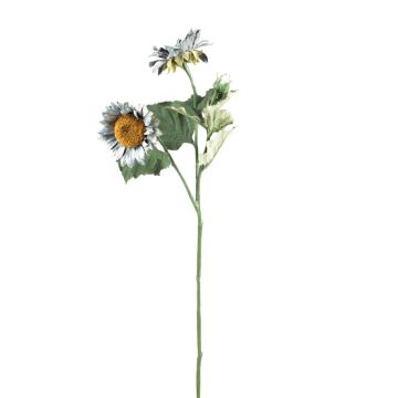 Plastgren med solros HAITALA, Eco Collection, gråblå, 65cm, Ø9-10cm
