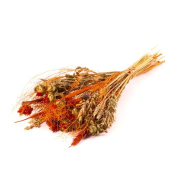 Torkad axbukett COVENTINA, orange-natur, 65cm, Ø23cm