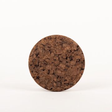 Rund pressad underlägg i kork MANARA, mörk, 1,8cm, Ø15cm