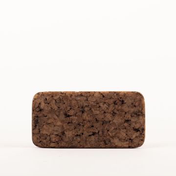 Rektangulär pressad korkunderlägg MANARA, mörk, 20x12x1,8cm