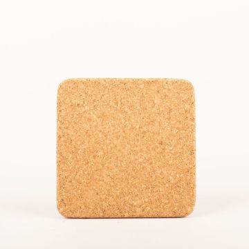 Fyrkantig pressad korkunderlägg MANARA, natur, 17,5x17,5x1,5cm
