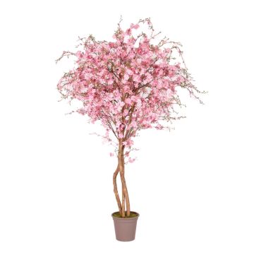 Imitation av persikoträd MILTRAUD, naturliga stammar, blommor, rosa, 200cm - Tillverkad i Italien