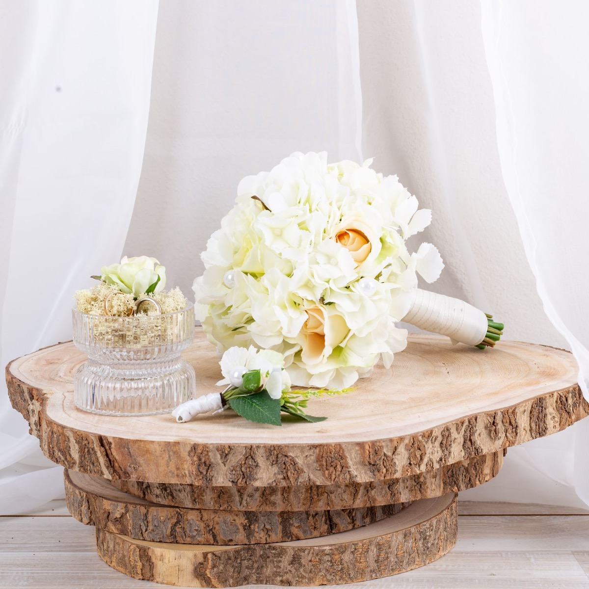 Brudbukett med hortensia