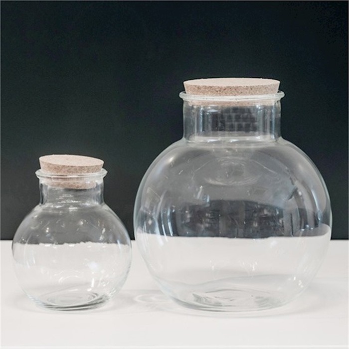 Glasbeh&aring;llare med korklock